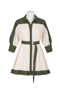 Mini Shirt Dress - Khaki