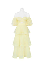 Load image into Gallery viewer, Yellow Maxi with On or Off Shoulder Sleeves
