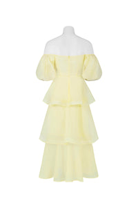 Yellow Maxi with On or Off Shoulder Sleeves